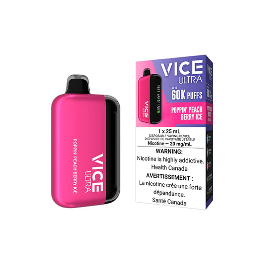 Vice ultra 60k poppin peach berry ice (provincial tax)