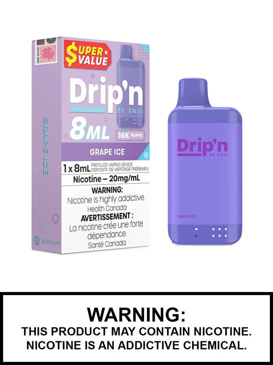 Dripn Envi 16000 grape ice (Provincial tax)