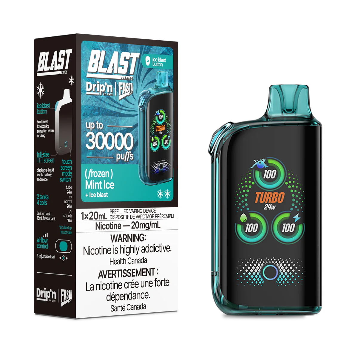 Dripn blast 30000 mint ice (provincial tax)