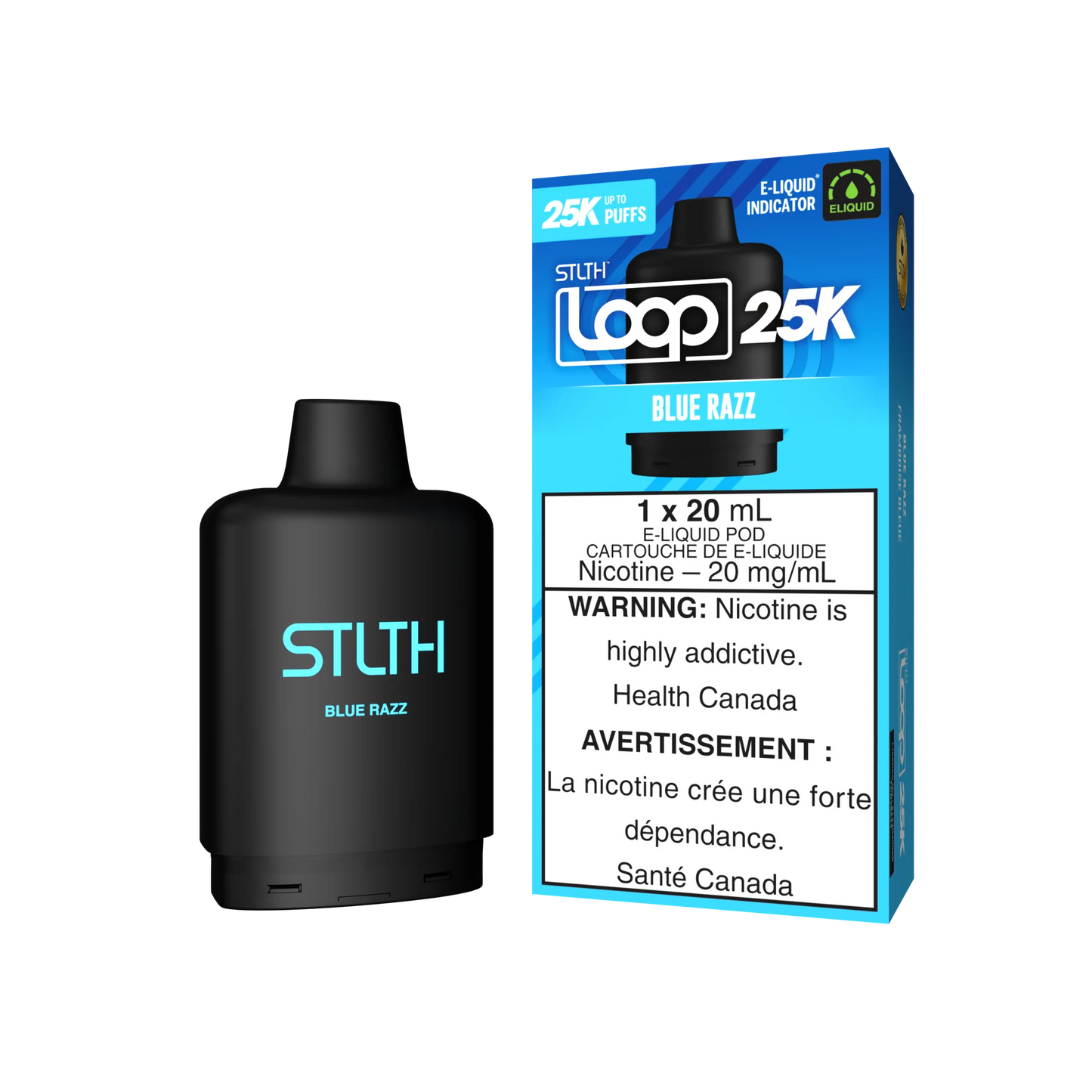 STLTH Loop pods 25k Blue Razz (provincial tax)