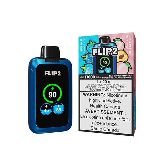 Flip 2 blue razz and juicy peach 11000 *