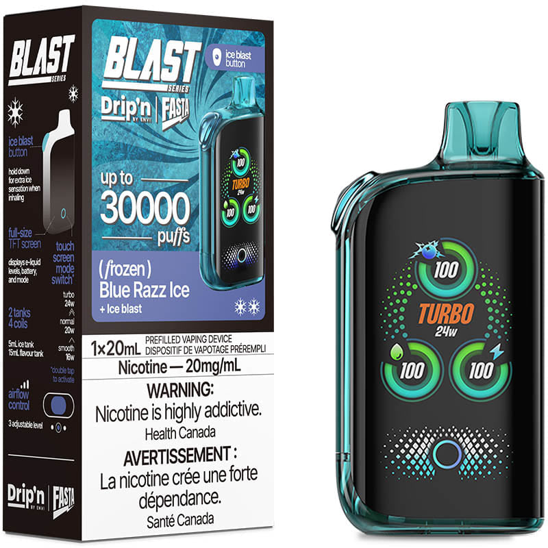 Dripn blast 30000 blue razz ice (provincial tax)