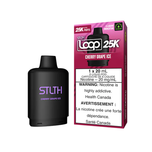 STLTH Loop pods 25k Cherry Grape ice (provincial tax)