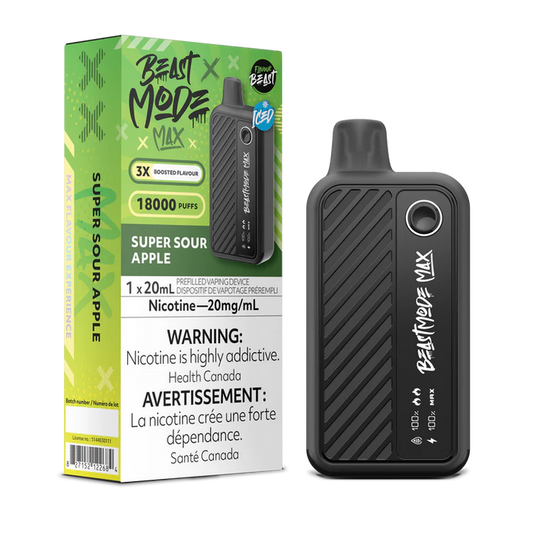 Flavour Beast - Beast Mode Max Super Sour apple 18k (provincial tax)