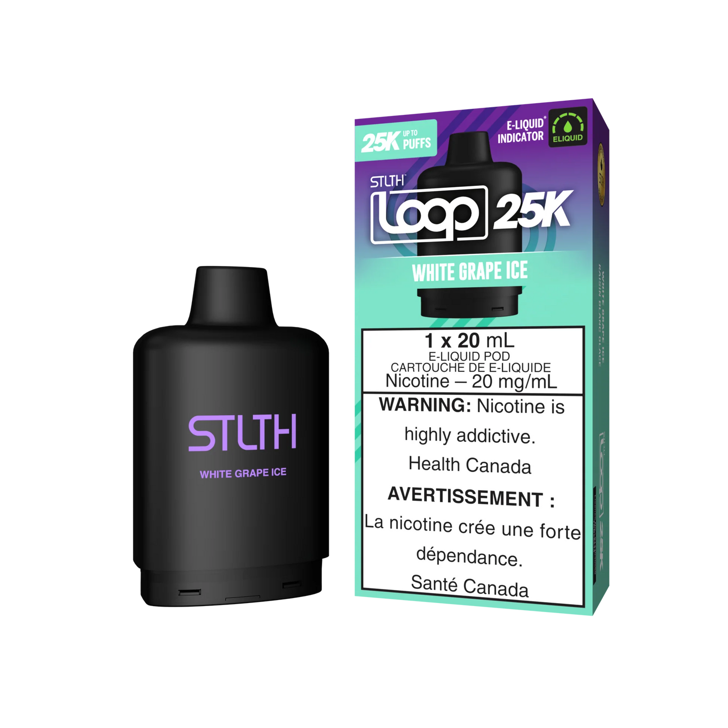 STLTH Loop pods 25k White Grape ice(provincial tax)