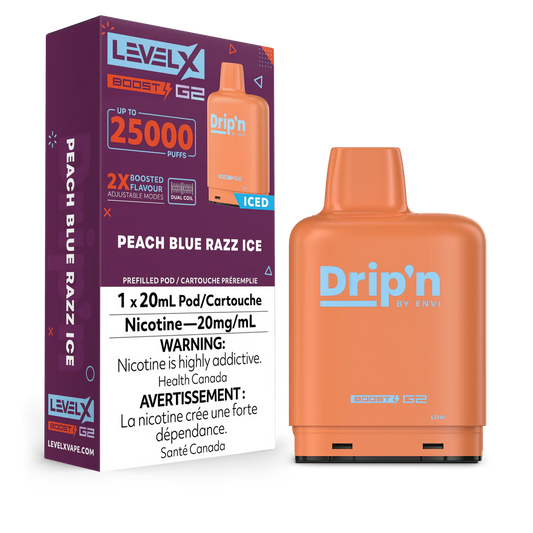 Dripn level x 25000 peach blue razz ice(provincial)