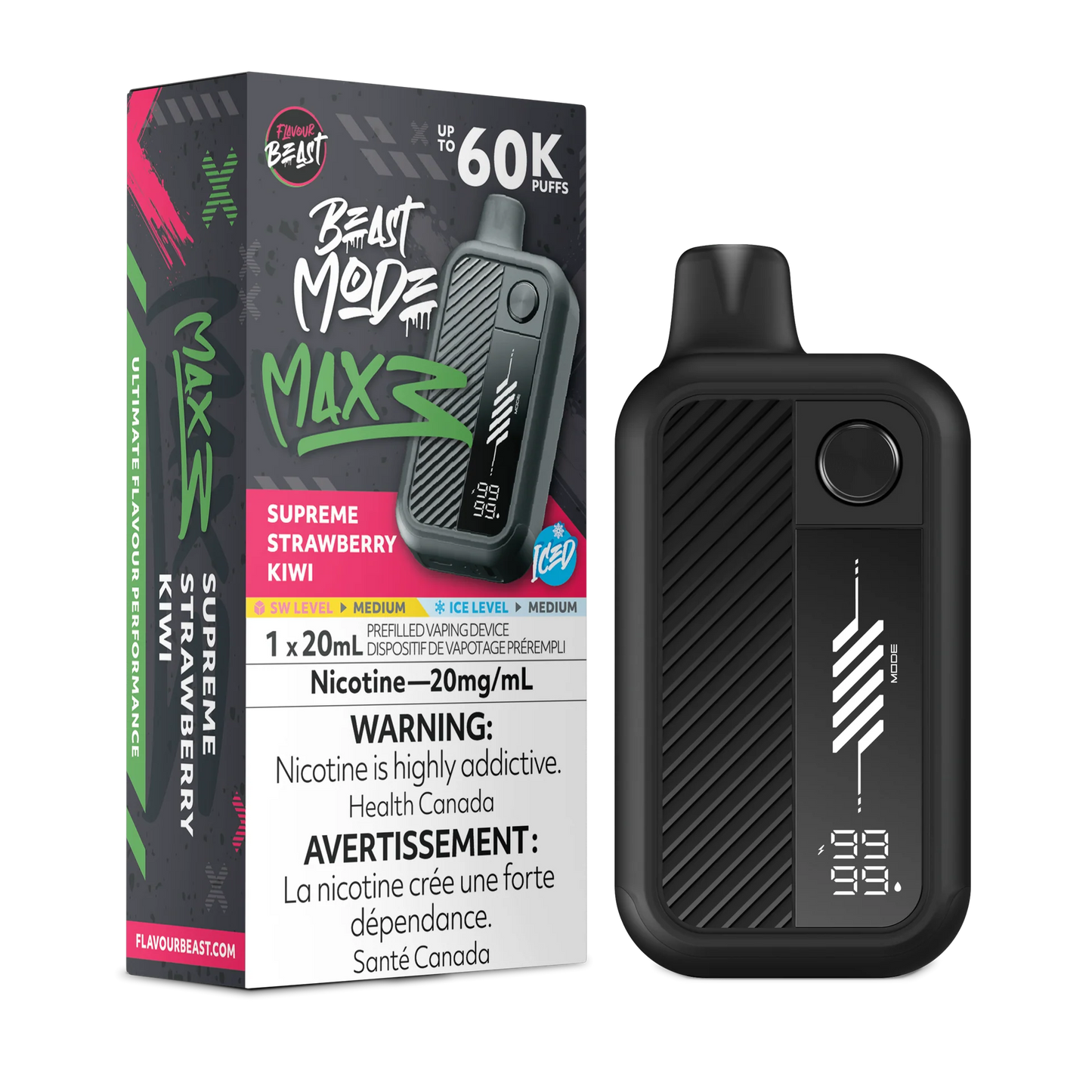 Flavour Beast Max 3 60k Supreme Strawberry Kiwi Ice (Provincial)