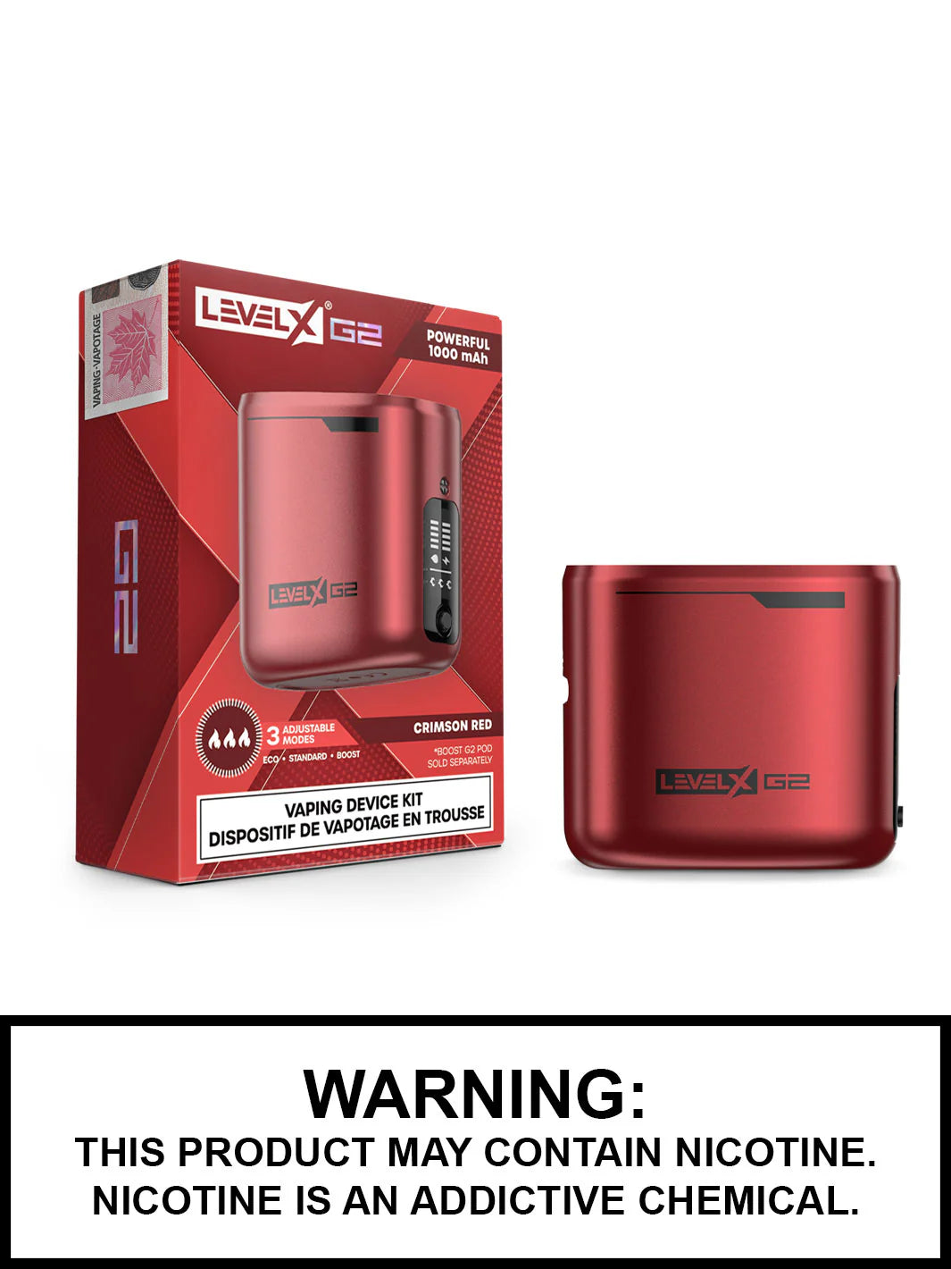 Level x g2 battery (crimson red)