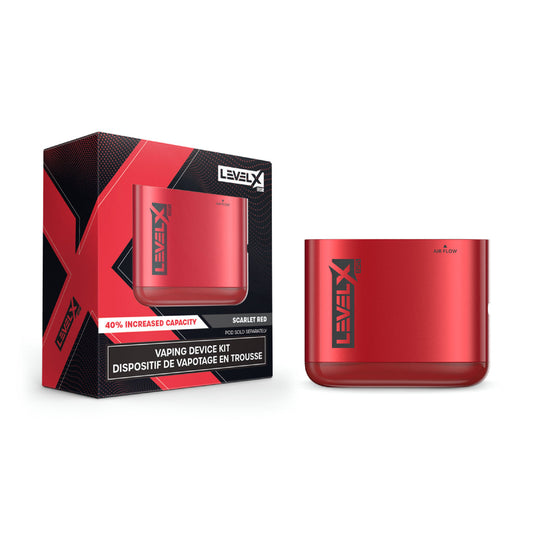 LEVEL X Vaping device kit (Scarlett Red)