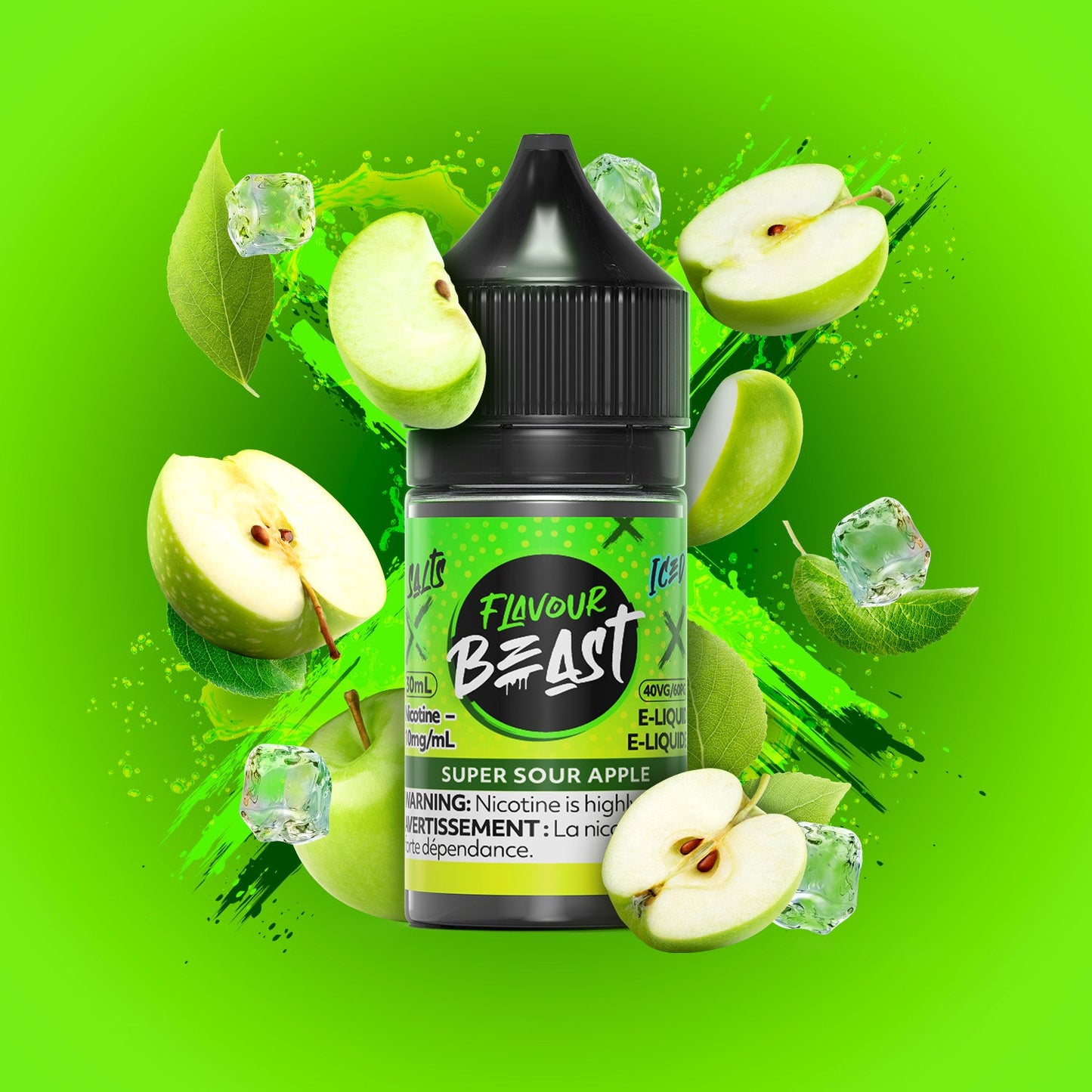 Flavour Beast eliquid Super sour apple 20mg/30ml*
