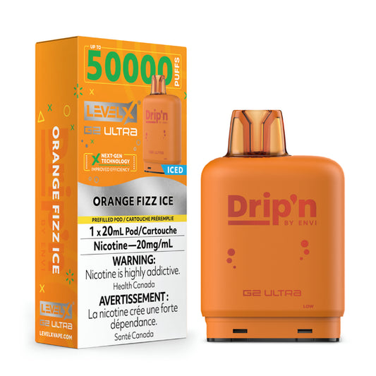 Dripn level x 50k orange fizz ice*