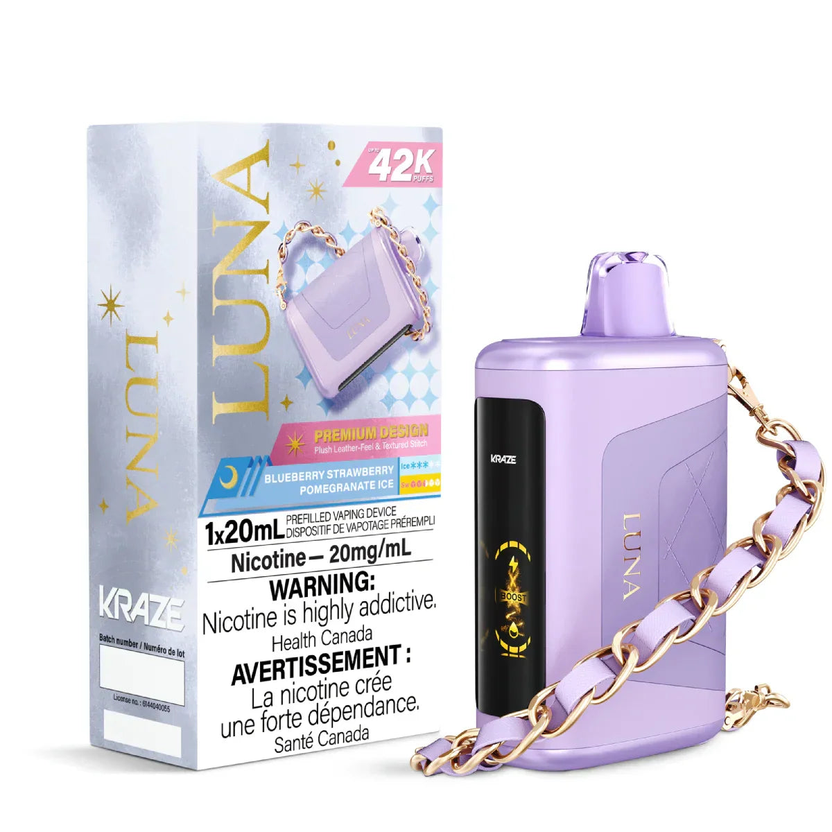 Kraze Luna 42k blueberry strawberry pomegranate ice*