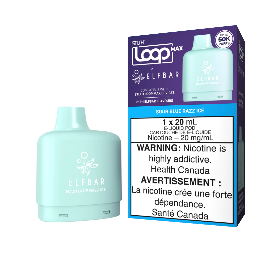 Stlth Loop max X Elfbar 50k sour blue razz ice (Provincial)