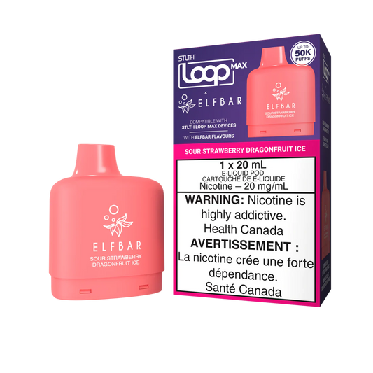 Stlth Loop max X Elfbar 50k sour strawberry dragonfruit ice (Provincial)