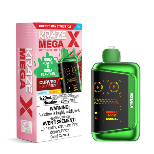 Kraze mega x 48k Cherry MTN citrus ice (provincial)