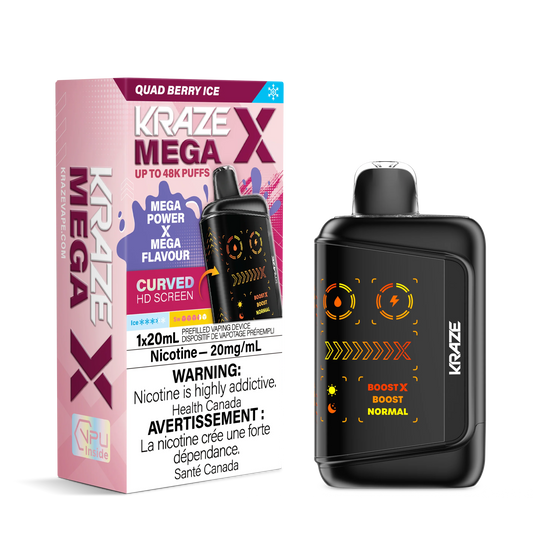 Kraze mega x 48k quad berry ice (provincial)