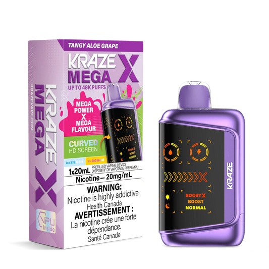 Kraze mega x 48k Tangy aloe grape (provincial)