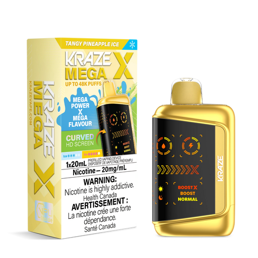 Kraze mega x 48k Tangy pineapple ice (provincial)