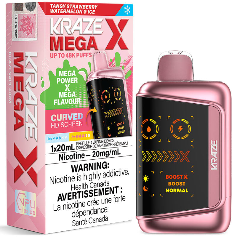 Kraze mega x 48k Tangy strawberry watermelon G ice (provincial)