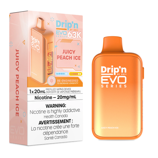 Dripn 63k Juicy peach ice (provincial tax)