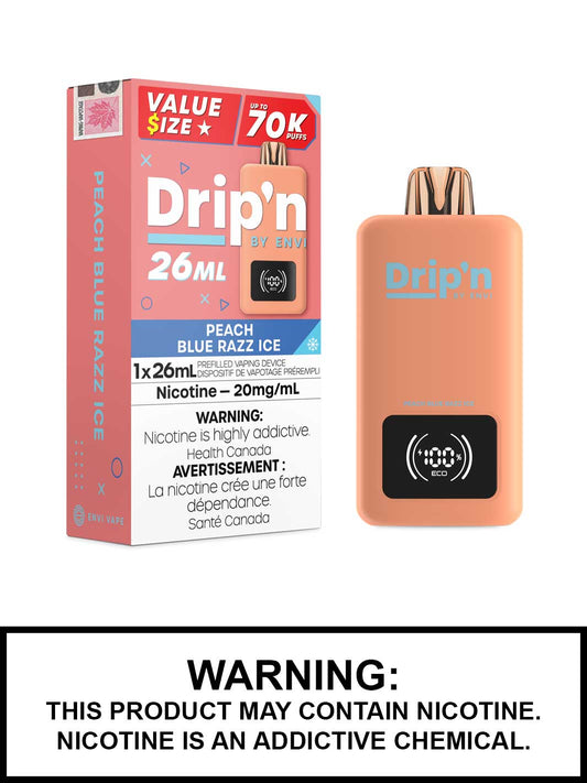 Dripn 70k Peach blue razz ice (Provincial tax)