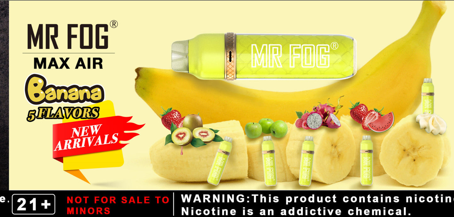 Mr Fog Max Air 2500 Banana  Raspberry Dragonfruit