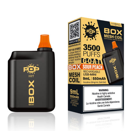 Pop Box Hit G.O.A.T 3500puff Sour Peach