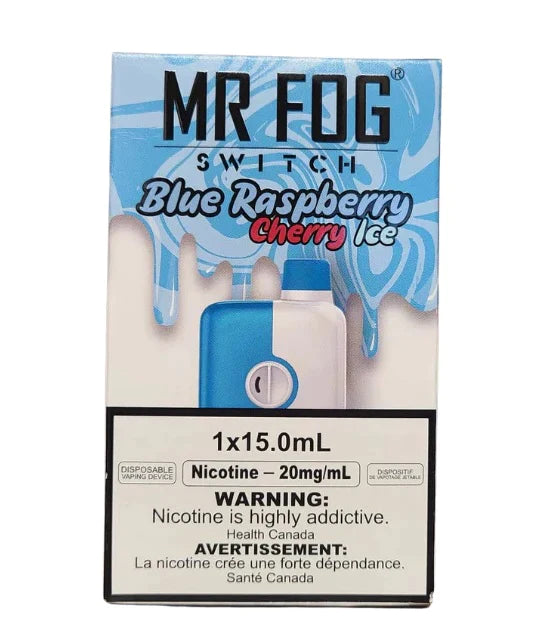 Mr fog switch 5500 blue raspberry Cherry ice