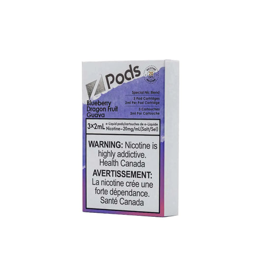 Z pods blueberry dragon fruit guava